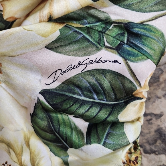 Dolce & Gabbana 2 38 Camellia Ruched Satin Silk Floral Dress - Picture 7 of 15